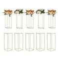 thumbnail image 1 of VEVOR 10PCS 31.5inch High Wedding Flower Stand, With Acrylic Laminate,Metal Vase Column Geometric Centerpiece Stands, Gold Rectangular Floral Display Rack for Events Reception, Party Decoration, 1 of 9