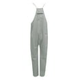 thumbnail image 5 of TRUBKH Denim Jumpsuit for Women,overalls for Women,jumpers for Women,skinny Jeans for Women,,sleeveless Jumpsuits V Neck Spaghetti Strap Overalls Long Pants Romper with Two Pockets Gray 2 4XL, 5 of 5