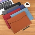 thumbnail image 4 of MoeTron Leather Document Bag A4 Envelope Document Holder Quality PU Leather A4 Document Pouch Femme Document Organizer File Bag, 4 of 4