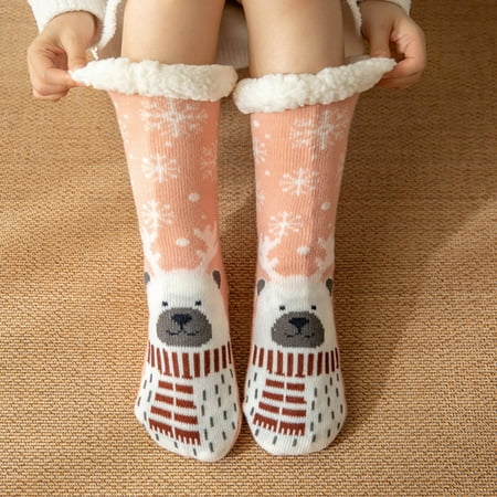 

10 pair Women s Winter Warm Cozy Fuzzy Fleece Slipper Socks Christmas Gift Color Random