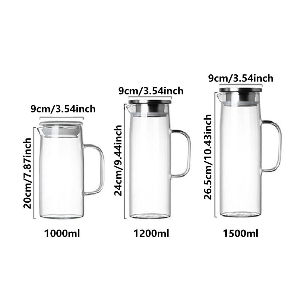 SDFGTstore Multifunctional Glass Pitcher Borosilicate Carafe for Hot and Cold Beverages Ideal for Iced Coffee Milk and More
