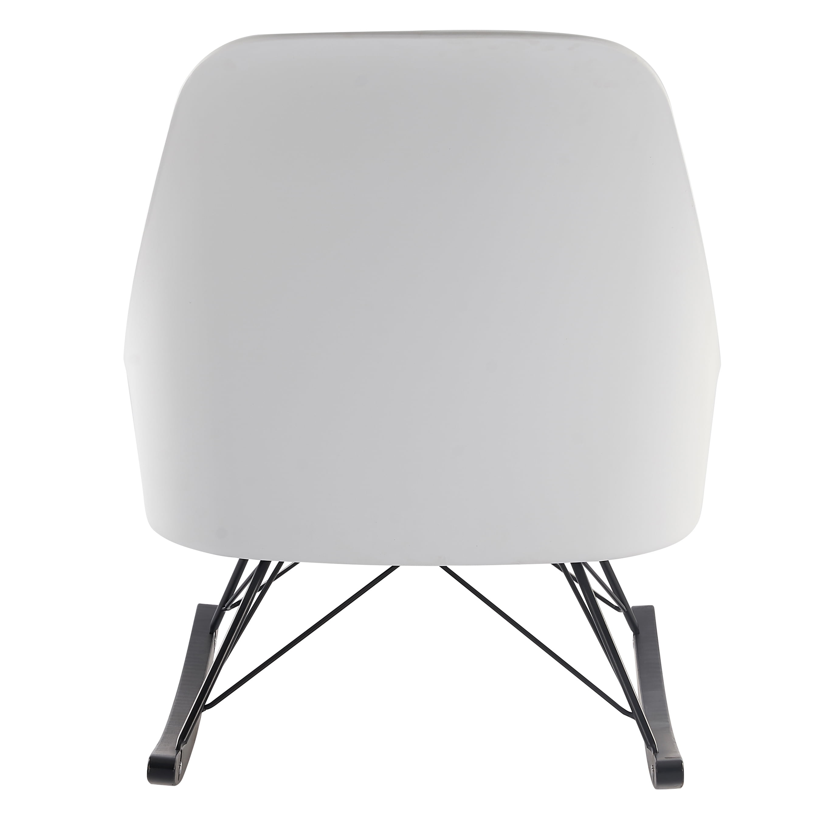 2xhome White Modern Large Rocking Chair with Cushion, Set of 1, 1 piece
