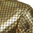 thumbnail image 5 of Men's Sequin Dress Shirt with Lapel Long Sleeve Button Down Bright Face T Shirt Gold 3XL, 5 of 6