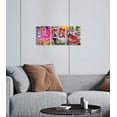 thumbnail image 2 of Hieng Large Living Room Canvas Wall Art 3 Panels Graffiti Black Woman Portrait Poster Abstract Street Pop Artwork for Bedroom Bathroom Wall Decor, 2 of 5