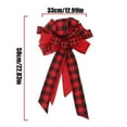 thumbnail image 3 of JIhuahe Christmas Indoor Wall Decoration with Christmas Tree Bow, Black and White Checkered Bow Design for Holiday Home Decor, Festive Wall Accents and Tree Trimming,Red, 3 of 4