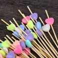 thumbnail image 4 of 100 Pcs 12 cm Cocktail Picks Creative Handmade Heart Shape Bead Appetizer Picks Fruit Toothpicks Party Supplies, 4 of 8