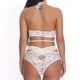 thumbnail image 3 of Conjunto de ropa interior de malla de encaje para mujer, lencería sexy, ropa de dormir, ropa de dormir, blanco, S Inevent XX000073-03, 3 of 7