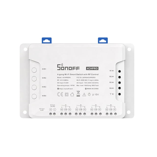 Sonoff 4CHPROR3 Interruptor inalámbrico inteligente de 4 bandas para electrodomésticos Luz de control remoto por voz Interruptor inalámbrico sidaley EL5115-00B