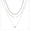 Silver, variant on 14K Gold & Silver Plated Layered Necklaces for Women, Dainty Pendant & Chunky Cuban Choker Set, Non Tarnish Trendy Birthstone Jewelry Gifts for Mom