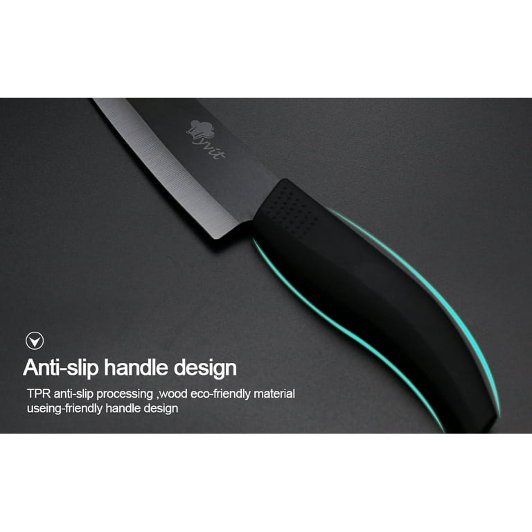 Ceramic Knife 3 4 5 6 inch Kitchen Knives with Peeler Serrated Bread Set  Zirconia Black Blade Fruit Chef Knife Vege Cook Tool