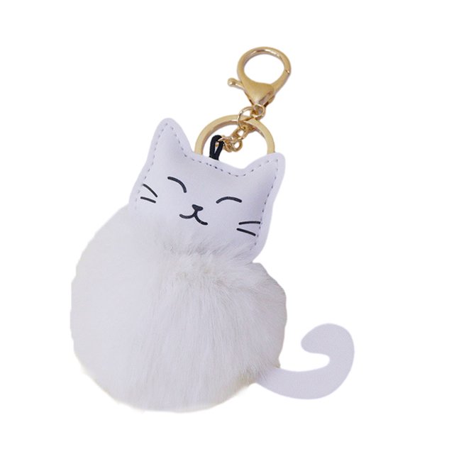 Jumpingount Llavero adorable para los amantes de los gatos Llevar llaves con estilo Llavero de gato Llavero Llavero Los mejores regalos Blanco Type3 NO3