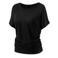 thumbnail image 4 of Xihbxyly Summer Tunic Tops for Women 2025 Women's T Shirts Short Sleeve Tees Graphic Loose Summer Tops Shirts for Women Casual Crew Neck Tops Trendy Lightweight Soft Plus Size Tops, 4 of 6