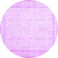 thumbnail image 1 of Ahgly Company Indoor Round Abstract Purple Contemporary Area Rugs, 5' Round, 1 of 4