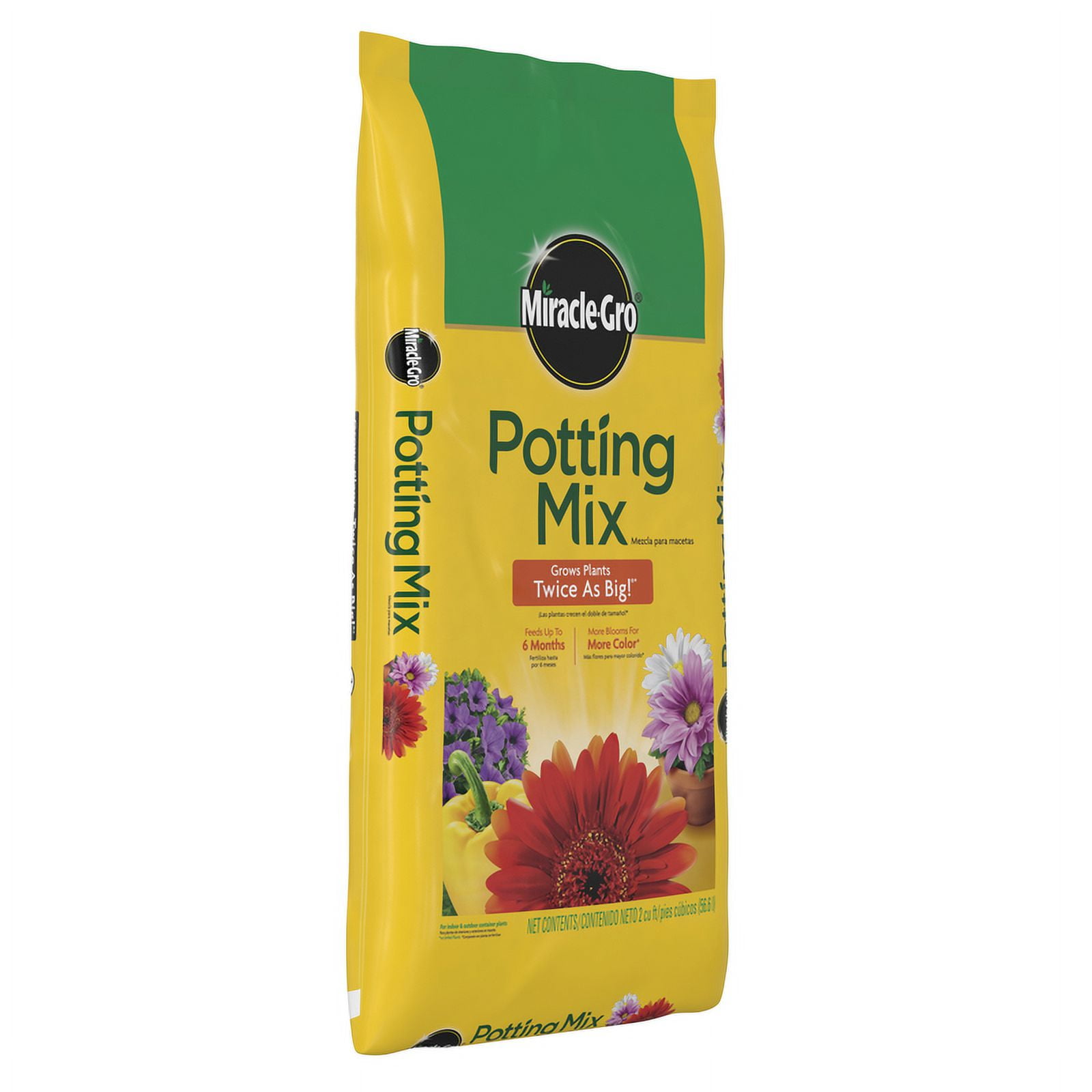 Miracle-Gro 75652301 Potting Mix, 2 cu-ft Bag