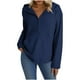 thumbnail image 5 of Tops para mujer,Sudadera con capucha y media cremallera para mujer, jersey de manga larga, sudadera informal de poliéster, sudadera con capucha extragrande para usar en casa, sopatenor, 5 of 8