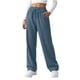 thumbnail image 3 of RKSTN Corduroy Pants for Women Oversized Slim Fits Elastic Waisted Drawstring Lounge Pant Womens Casual Solid Plus Size Loose Fits Comfortable Trousers Straight Leg Work Pants with Pockets, 3 of 8