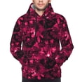 thumbnail image 2 of Bingfone Burgundy Tie Dye Men's Drawstring Hoodie Long Sleeve Pocket Sweatshirts-Small, 2 of 6