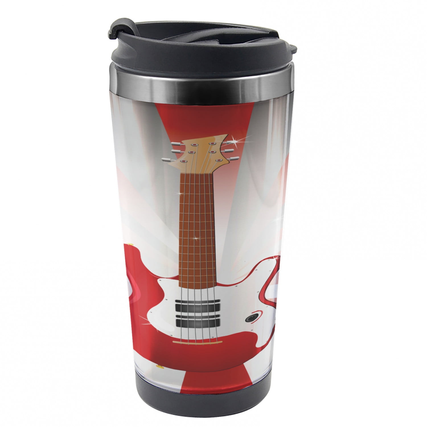 guitar ceramic travel mug