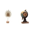 thumbnail image 1 of Escultura de hojas,Estatua de hoja de metal Escultura de hoja Decoración del hogar,Figura de hoja artística con decoraciones de hojas en la base,Figura de escritorio,Reloj de mesa con forma, 1 of 8