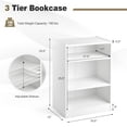 thumbnail image 4 of Giantex 3-Cube Bookcase, Open Bookshelf w/Adjustable Shelves & Anti-Tipping Device, Small Wood Cube Storage Organizer, 4 of 10