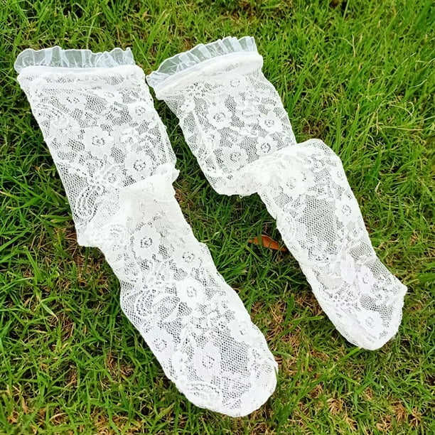 Calcetines de encaje hasta la rodilla para niña, medias de tubo, malla de encaje de princesa, moda de verano, nuevo estilo