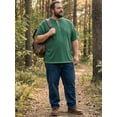 thumbnail image 5 of DARING DIVA Men's Big Tall Contrast Trim Button Down Short Sleeve Shirts 6XL Green, 5 of 7