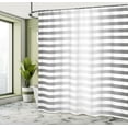 thumbnail image 5 of Ambesonne Modern Shower Curtain, Horizontal Zebra Stripe, 69"Wx70"L, Grey White, 5 of 5