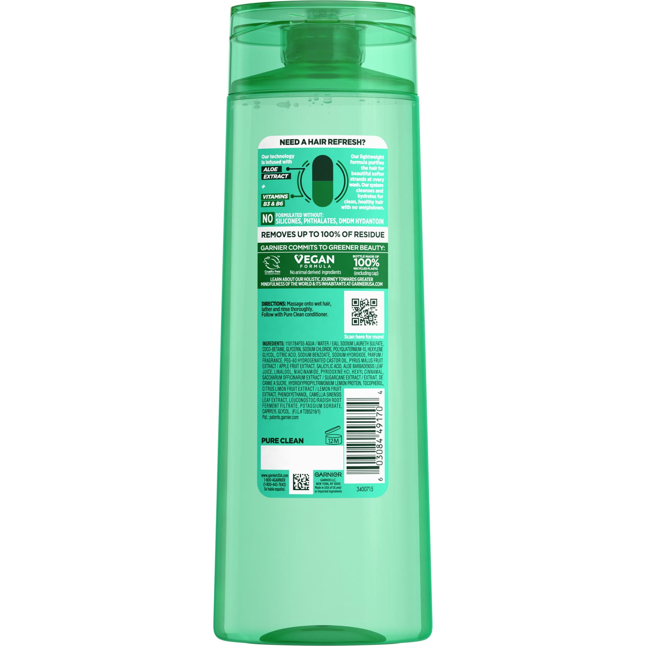 Overholdelse af pinion Elegance Garnier Fructis Pure Clean Purifying Shampoo, for All Hair Types, 12.5 fl  oz - Walmart.com