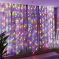 thumbnail image 2 of Luces LED coloridas para cortina de ventana, con acondicionador, 8 modelos para jardín, luz USB para vacaciones, decoración de Navidad y Festival, 2 of 4