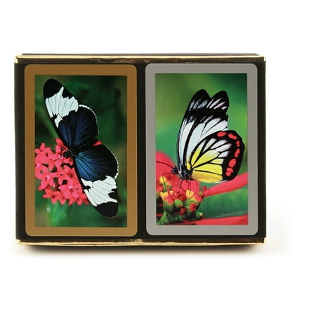 Congress Butterflies Standard Index Bridge Playing Cards - 2 Deck (Best Playing Cards For Bridge)