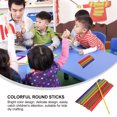 thumbnail image 2 of OULII 100 Pcs Small Craft Sticks Wooden Sticks Assorted Color Rhythm Training, 2 of 8