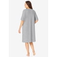 thumbnail image 2 of Dreams & Co. Plus Size Satin Trim Cotton Sleepshirt, 2 of 6