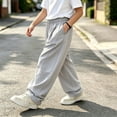 thumbnail image 4 of Edvintorg Baggy Sweatpants For Boys Streetwear Casual Wide Leg Pants Elastic Waist Loose Trousers with Pockets Teen Boy Clothes Size 5-15, 4 of 6