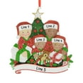 thumbnail image 4 of Personalized Biracial Family of 4 in Pajamas Christmas Ornaments 2024 - Custom Home Gift Decorations, 4 of 10