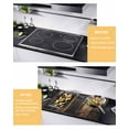 thumbnail image 3 of nqOlkjepod Large Induction Cooktop Protector Mat 24"x21", Black Brown Board Stove Top Covers for Electric Stove, Vintage Chic Shabby Wooden Grain Stove Burner Cover Mats, Glass Top Stove Cover, 3 of 8