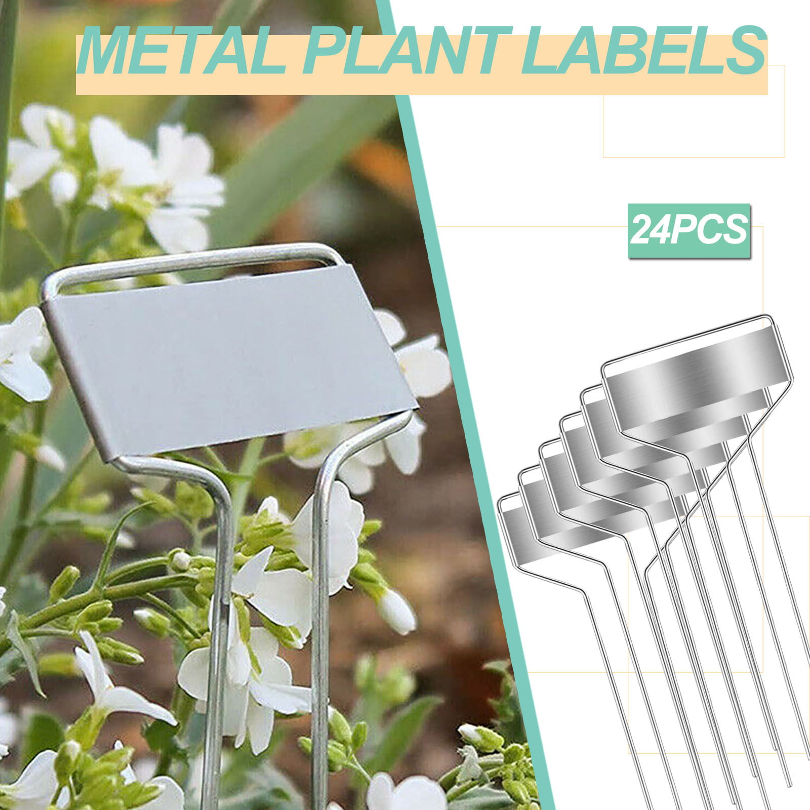 Plant Labels Thick 25-4" Plastic Plant Stakes Plant Markers Nursery Tags 