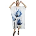 thumbnail image 5 of Bimba Women's Coverup Beach Dress Floral Satin Long Kaftan Designer Caftan-4, 5 of 8