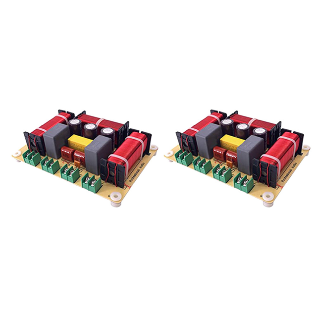 2PCS 4 Way 300W Speaker Frequency Divider Home Theater HiFi Stereo 4Unit Circuit Stereo Audio Crossover Filters,2 x Filters