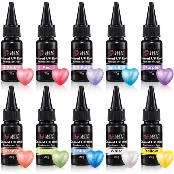 LET'S RESIN Pearlescent UV Resin, Low Odor, Minimal Bubbles for Casting, Coating, Jewelry Making, Decoration