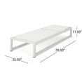 thumbnail image 3 of GDF Studio Camdyn Outdoor Mesh and Aluminum Armless Adjustable Chaise Lounges, Set of 2, White, 3 of 10