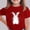 A144 Red, variant on Xdegoge Kids Easter T-Shirt White Bunny Sketch Print Adorable Animal Design for Toddler Baby Girls Kids Tween Teen 3-15Y