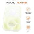 thumbnail image 4 of JFBUJC Gobelet Bol à Collation avec Couvercle Beige Anneau Rectangulaire 3 Compartiments Récipient Alimentaire en Silicone Réutilisable pour Tasse de 40Oz, 4 of 7