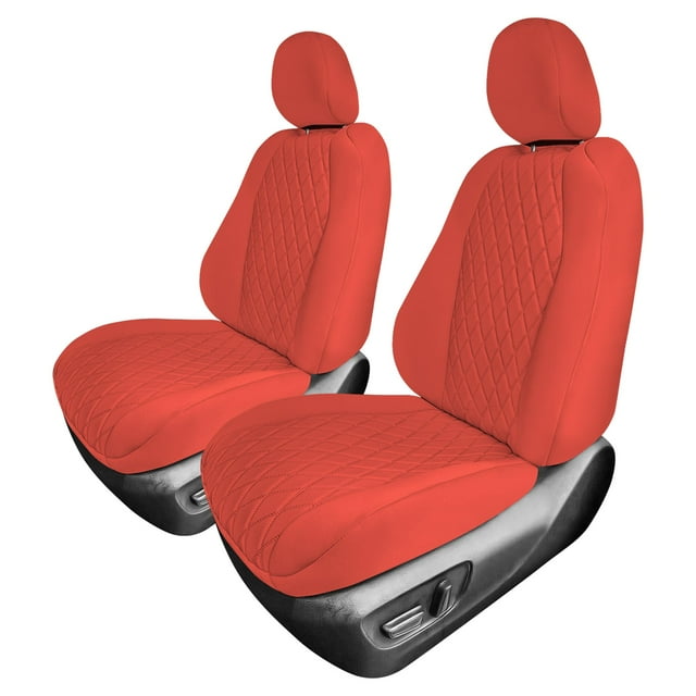 For 2021-2024 Toyota Sienna FH Group Neoprene Custom Fit Waterproof Car Seat Covers - Red Front Seats