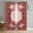 Red, variant on Red Boho Semi Sheer Curtains 45 Inch Length 2 Panels Set, Multicolored Colorful Tainted Pattern Tribal Sheer Kitchen Curtain Privacy Voile Window Curtain for Living Room Bedroom Rod Pocket Drapes