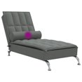 thumbnail image 5 of vidaXL Massage Chaise Lounge with Bolster Bedroom Living Room Furniture Fabric, 5 of 19