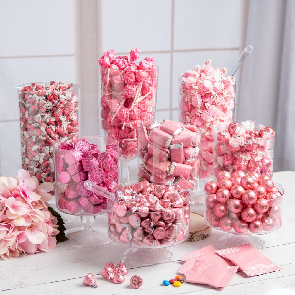 14 lbs+ Pink Candy Buffet Individually Wrapped Candies (Serves 2436