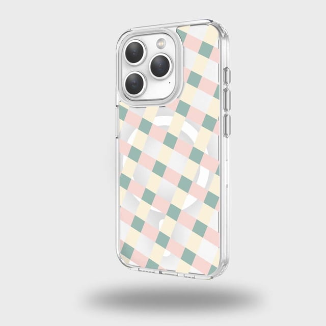 Caseco iPhone 15 Pro Max Clear Case - Light Lattice Design