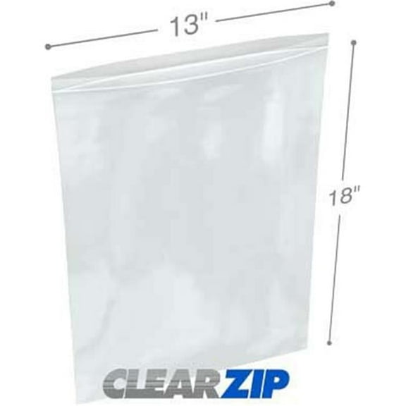 International Plastics CZ61318 13 x 18 in. ClearZip Lock Bags, 0.006 Gauge - Case of 250