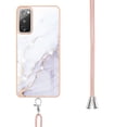 thumbnail image 3 of Galaxy S20 FE Case, Galaxy S20 Lite Case, Allytech Luxury Marble Rubber TPU Drop Protection Anti-scratch Lanyard Back Cover for Girls Women Case for Samsung Galaxy S20FE / S20 Lite, White, 3 of 4