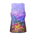 thumbnail image 2 of Rocae Colorful Purple Cosmos Flower for Men's Workout Tank Top Men's Running Tank Top Dry Fit Athletic Workout Tank TopsMedium, 2 of 9